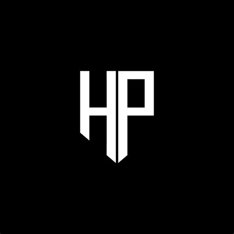 HP letter logo design with black background in illustrator. Vector logo ...