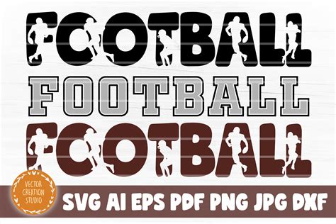 Football Word SVG Cut File Graphic by VectorCreationStudio · Creative ...