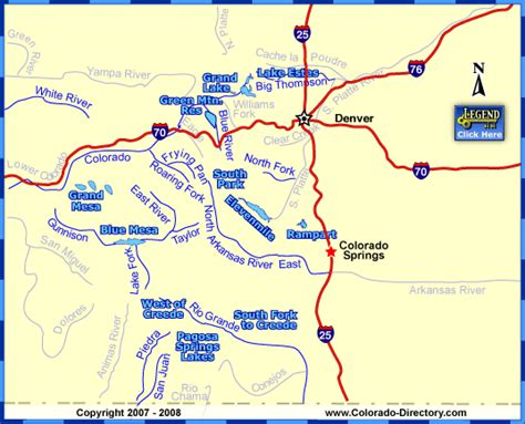 Colorado Fishing Map | Lakes Rivers | CO Vacation Directory