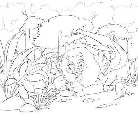 The Lion And The Mouse Coloring Page at GetColorings.com | Free ...