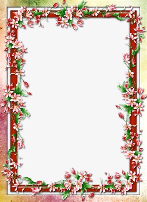 Floral Border Design Image | Floral border design, Page borders design, Flower border clipart