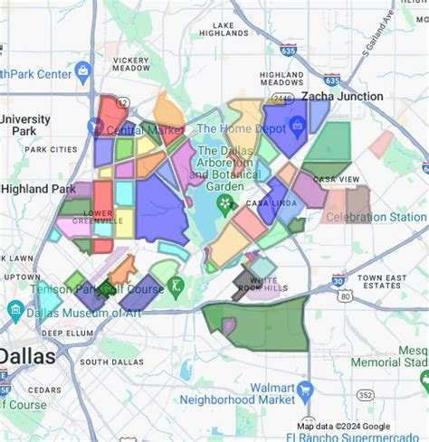 Dallas Texas Neighborhoods Map