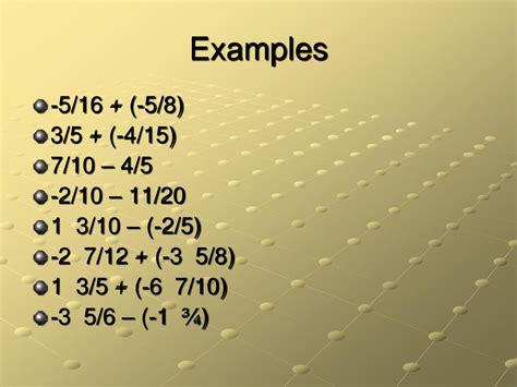 PPT - Add and Subtract Positive and Negative Fractions and Mixed ...