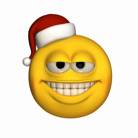 Smiley face with santa hat stock illustration. Illustration of people - 7293359