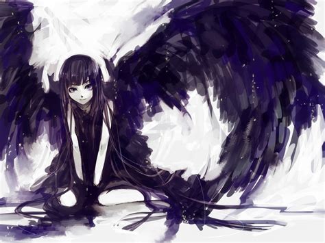 Fallen Angel Anime Girl - 1300x975 Wallpaper - teahub.io