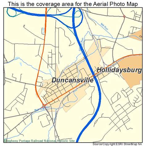 Aerial Photography Map of Duncansville, PA Pennsylvania