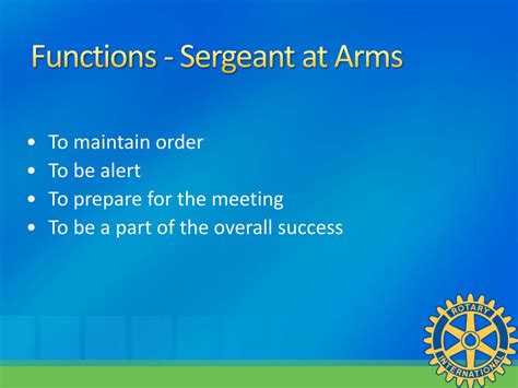 PPT - Duties of the Sergeant-at-Arms PowerPoint Presentation, free ...