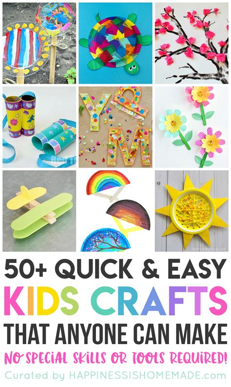 50+ quick and easy kids crafts that can be made in under 30 minutes ...