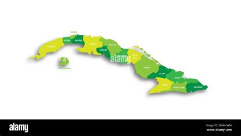 Cuba political map of administrative divisions Stock Vector Image & Art - Alamy