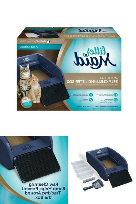 Litter Box LitterMaid Automatic Multi-Cat Self-Cleaning Scoop Ramp