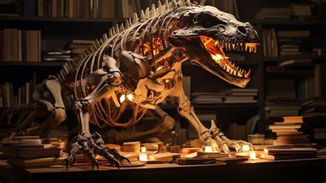 Premium AI Image | Photo dinosaur skeletons in the museum