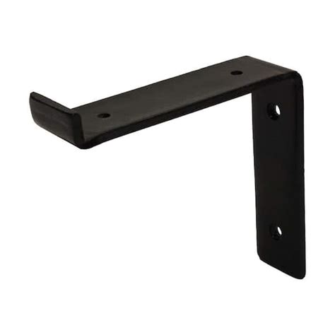 Crates & Pallet 6 in. Black Steel Shelf Bracket for Wood Shelving 69101 ...