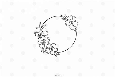 Wildflower monogram svg cut file (680765) | SVGs | Design Bundles