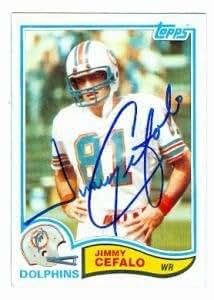 Jimmy Cefalo autographed Football Card (Miami Dolphins) 1982 Topps #128 ...