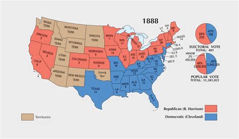 US Election of 1888 Map - GIS Geography