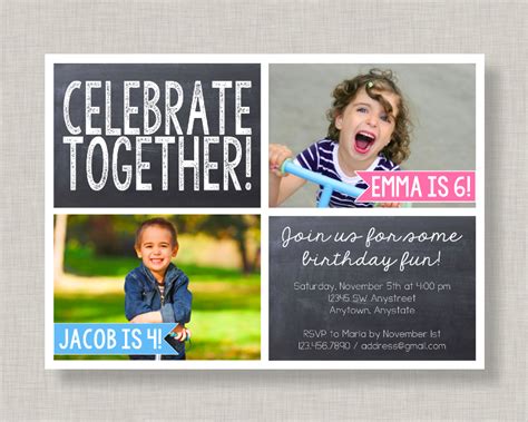 Twin Birthday Invitation - 13+ Examples, Word, Pages, Photoshop, How To ...