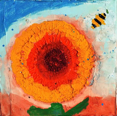 Sunflower and Bee Painting by Phil Strang - Fine Art America