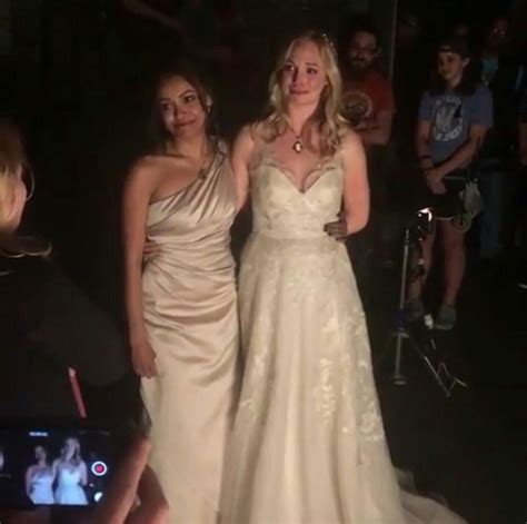 The Vampire Diaries | BTS of Caroline in her wedding dress & Bonnie in her bridesmaid dress in ...