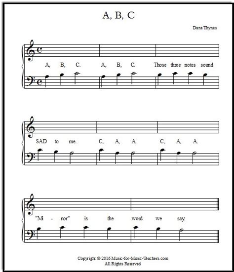 Piano key notes for beginners, left hand. Free piano sheets for beginners! Piano Music For Kids ...