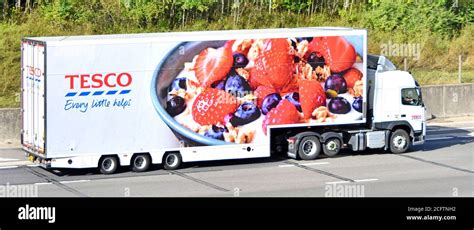 Tesco delivery truck hi-res stock photography and images - Alamy