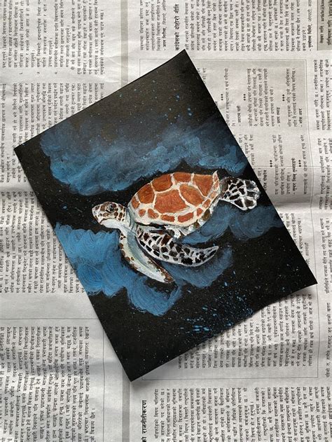 Turtle acrylic art | Acrylic art, Cute turtles, Photo and video