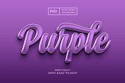 Purple 3d text style effect psd | Layer Styles ~ Creative Market