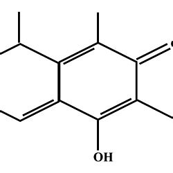 Chemical structure of citrinin