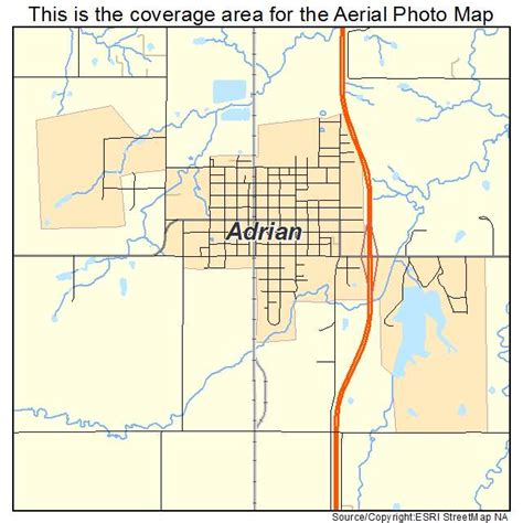 Aerial Photography Map of Adrian, MO Missouri