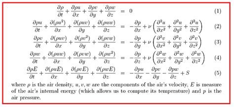 Fluid Dynamics Equations