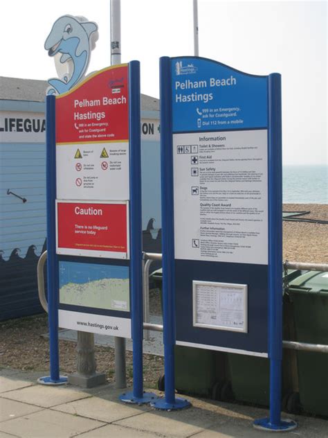 Pelham Beach Safety Signs © Oast House Archive cc-by-sa/2.0 :: Geograph Britain and Ireland