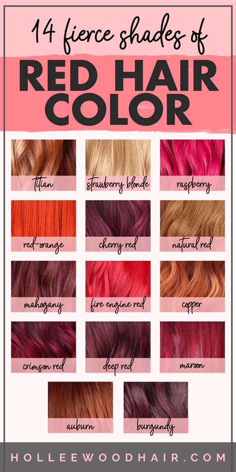 Different Shades Of Red Hair Color Ideas