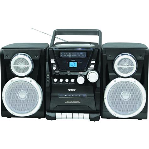 Naxa Portable CD Player with AM_FM Stereo Radio Cassette Player_Recorder & Twin Detachable ...