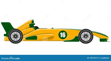 Side View of a Formula 1 Racing Car Stock Vector - Illustration of track, vector: 144792713