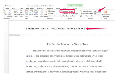 How to Make a Running Head in MS Word | Techwalla.com