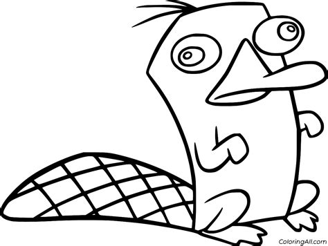 Funny Perry Platypus Coloring Page - ColoringAll
