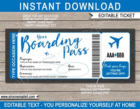 Boarding Pass Template