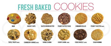 All our current cookie flavors .. with some surprises every day. | Cookie flavors, Fresh baked ...