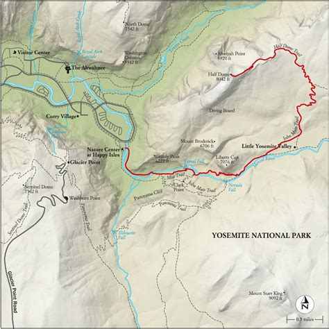 Yosemite National Park Attractions Map