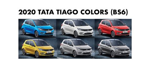 2020 Tata Tiago Colors: Red, Yellow, Blue, White, Grey, Silver - GaadiKey