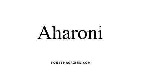 Aharoni Font Download | The Fonts Magazine