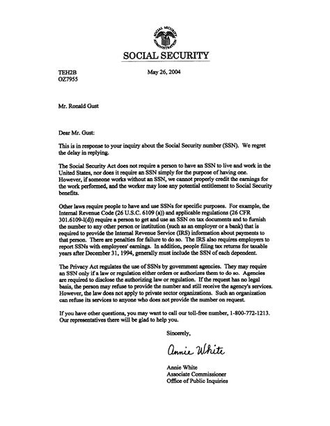 How To Write A Letter To Social Security Administration ~ Allard Author