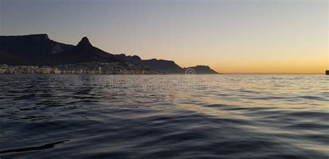 Cape Town sunset cruise stock image. Image of cape, sunset - 143366173