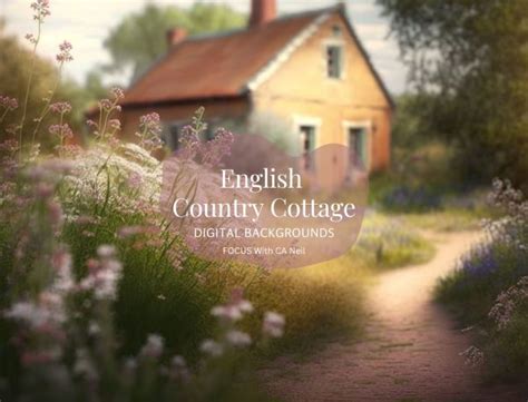 English Country Cottage Digital Backgrounds - Focus With Caneil