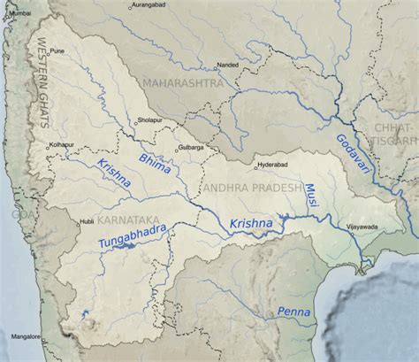 Image: Krishna River basin map