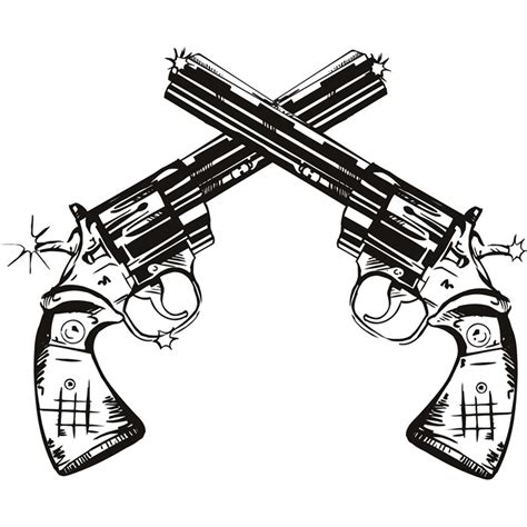 Pistols Guns Wall Sticker Cowboy Wall Decal Boys Bedroom Home Decor