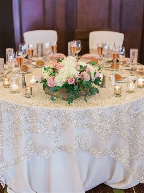 Blush DIY Wedding | Glamour & Grace | Wedding tablecloths, Diy wedding reception, Diy wedding ...