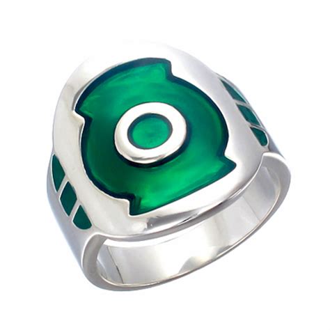 Green Lantern Inspired Ring First Flight Silver Ring Jewelry