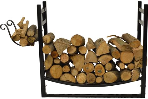 INDOOR FIREWOOD/LOG STAND/RACK WITH KINDLING HOLDER WOOD BURNER ACCESSORIES | eBay