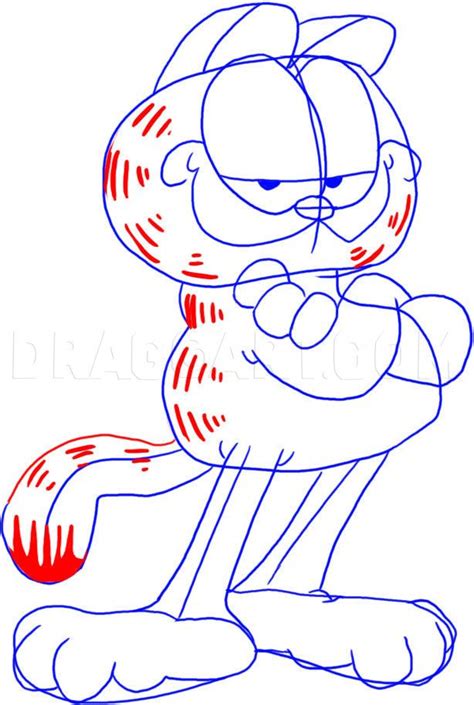 How to Draw Garfield, Coloring Page, Trace Drawing Disney Drawings ...