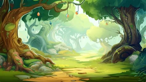 Forest Tree Cartoon Simple Powerpoint Background For Free Download ...